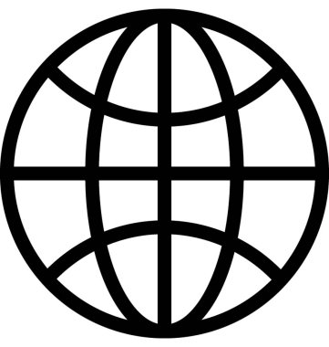 dünya düz vektör simgesi