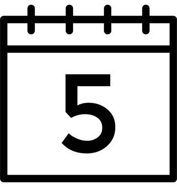 Takvim Düz Vektör Simgesi