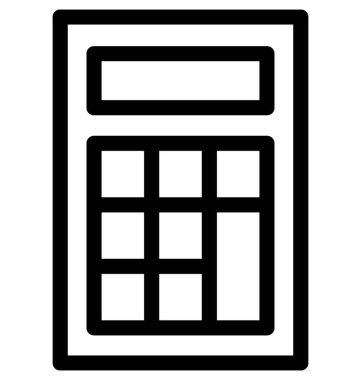 hesap makinesi düz vektör simgesi