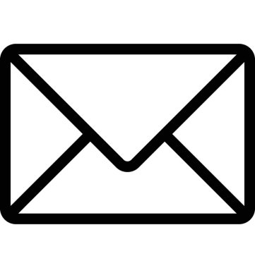 Zarf düz vektör simgesi