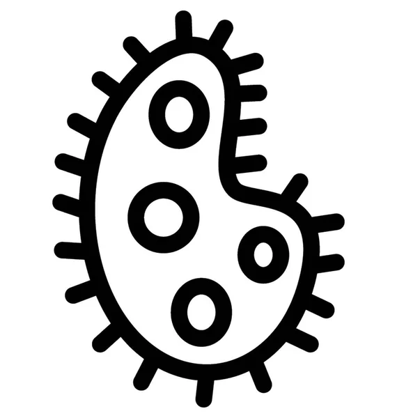 Bakterier Flat Vector Icon – stockvektor