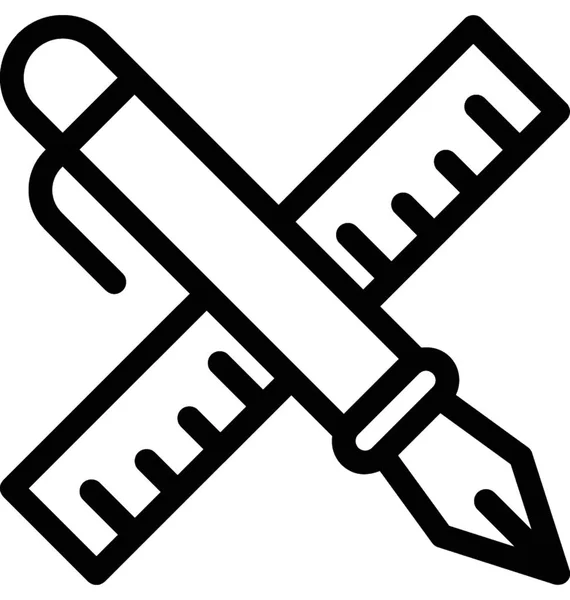 Schreibwaren Flache Vektor Symbol — Stockvektor