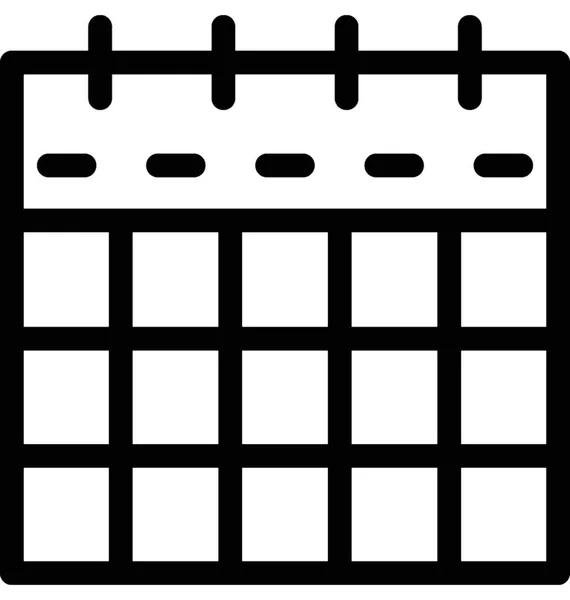 Flache Kalendervektorsymbole — Stockvektor
