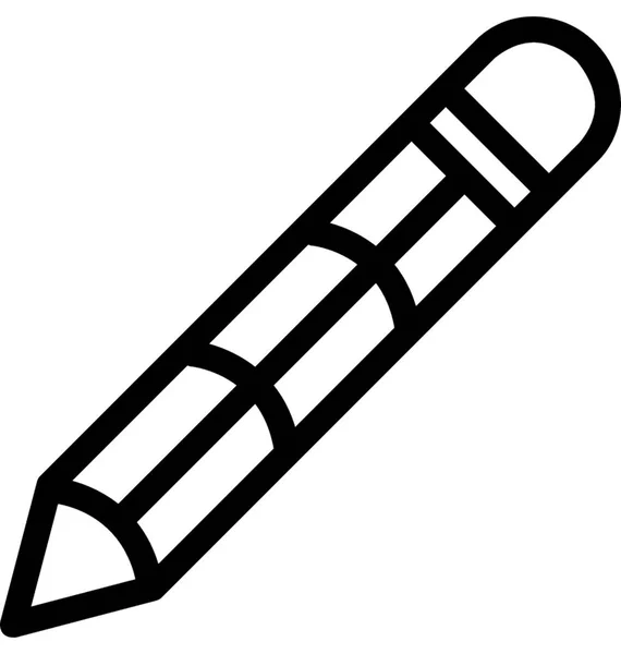 Kalem Düz Vektör Simgesi — Stok Vektör