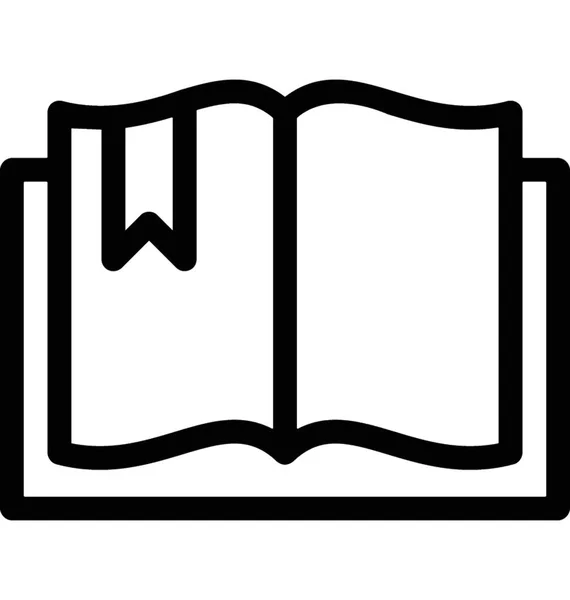 Offenes Buch Flache Vektor Symbol — Stockvektor