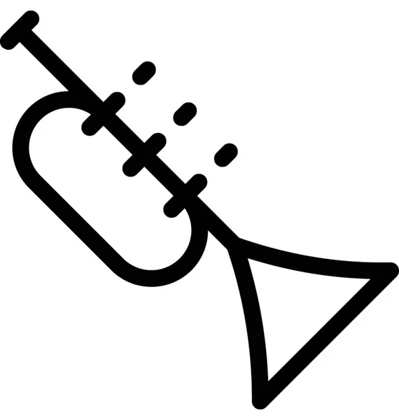 Flat Vector Icon Für Trompeten — Stockvektor