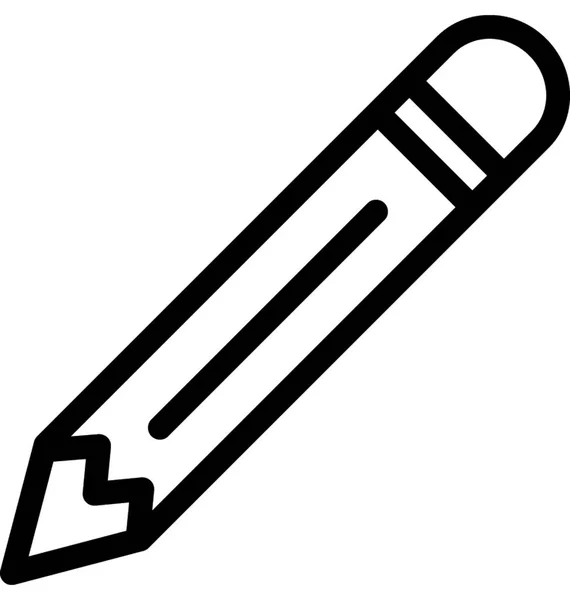 鉛筆フラットベクトルアイコン — ストックベクタ