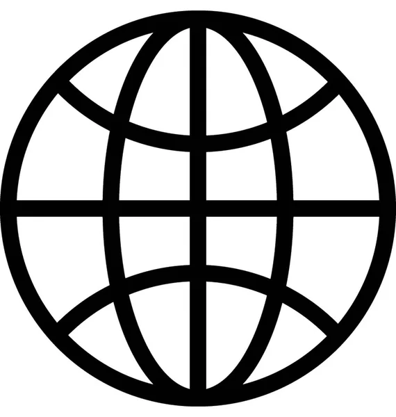 Globe Plat Icône Vectorielle — Image vectorielle