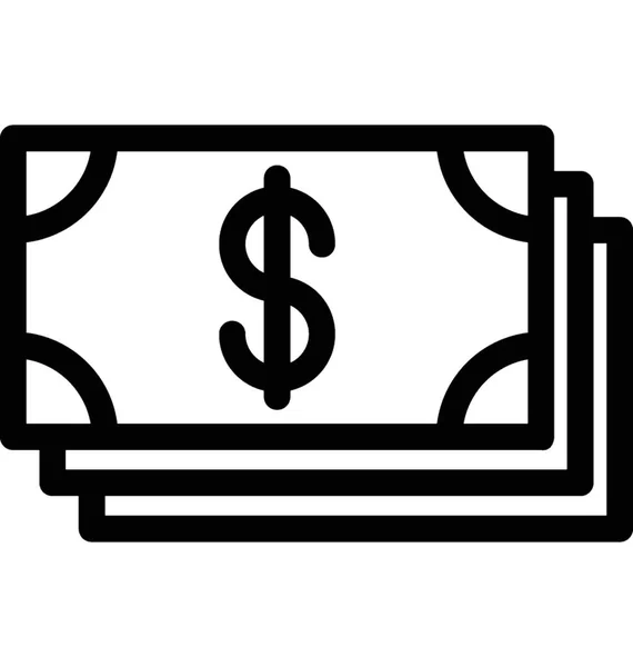 Χρήματα Στοίβα Επίπεδη Διάνυσμα Εικονίδιο — Διανυσματικό Αρχείο