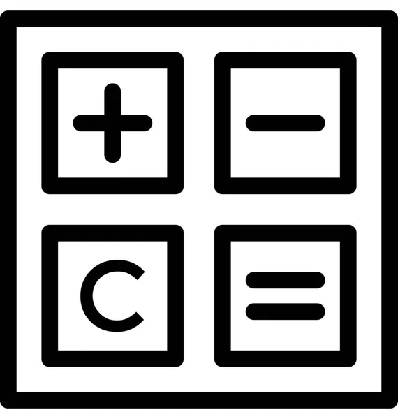 Mathematische Symbole Flaches Vektorsymbol — Stockvektor