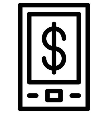 Bankacılık App düz vektör simgesi