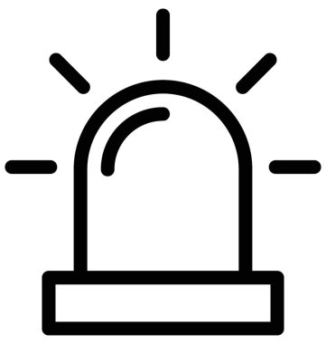 Siren düz vektör simgesi