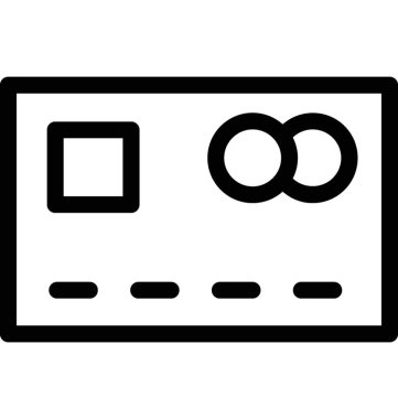 Kredi kartı düz vektör simgesi