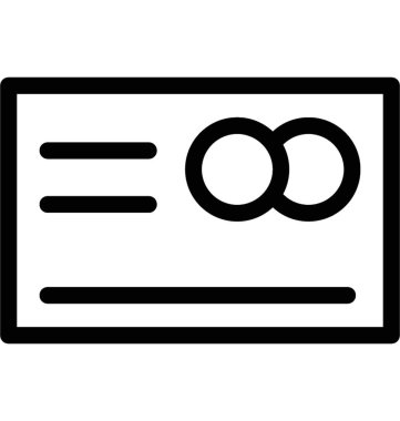 Kredi kartı düz vektör simgesi