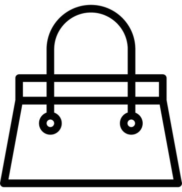 Kadın çantası düz vektör simgesi