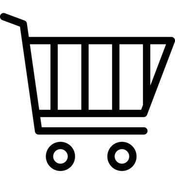 Sepeti düz vektör simgesi