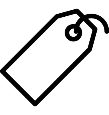 Etiketi düz vektör simgesi