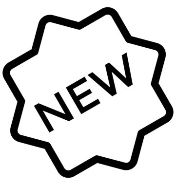 Yeni teklif düz vektör simgesi