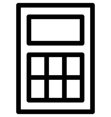 hesap makinesi düz vektör simgesi