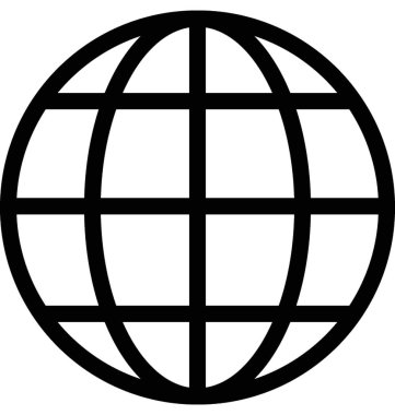 dünya düz vektör simgesi