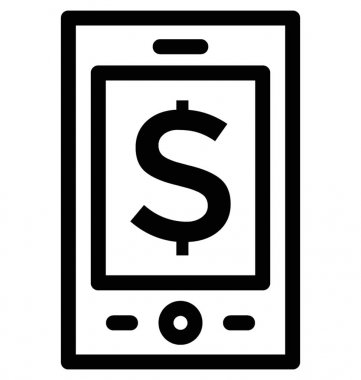 Bankacılık App düz vektör simgesi