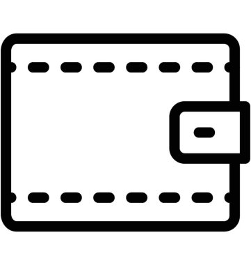 Cüzdan Düz Vektör Simgesi