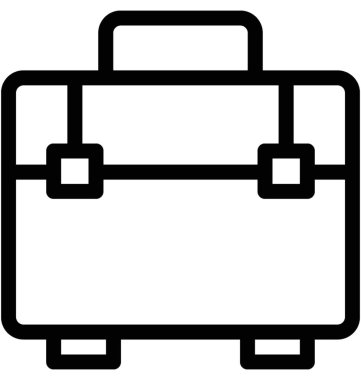 evrak çantası düz vektör simgesi