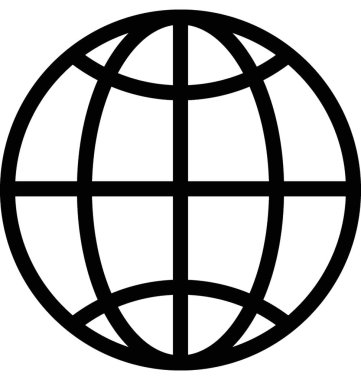 dünya düz vektör simgesi