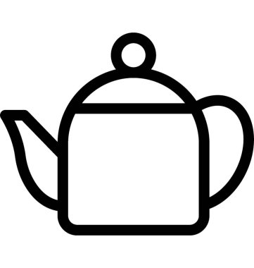 Çay çaydanlık düz vektör simgesi