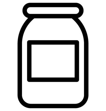 Kavanoz düz vektör simgesi