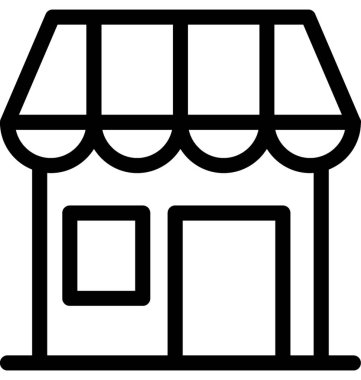 Yemek salonu düz vektör simgesi