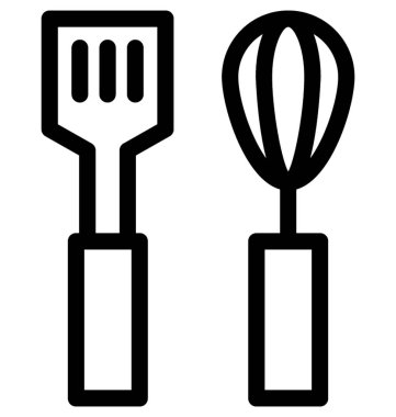 Çatal bıçak Düz Vektör Simgesi