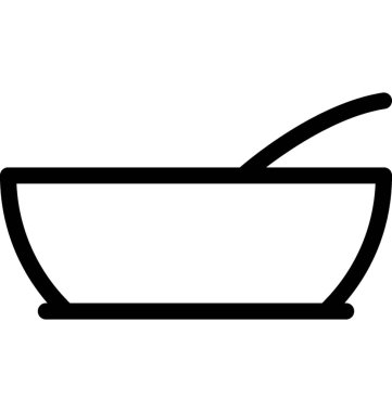 Bowl Düz Vektör Simgesi
