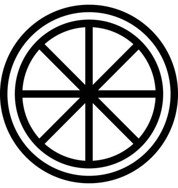 Limon dilimi düz vektör simgesi