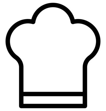 Chef şapka düz vektör simgesi