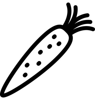 Havuç düz vektör simgesi