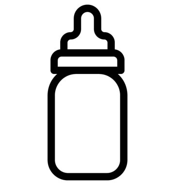 Bebek şişe düz vektör simgesi
