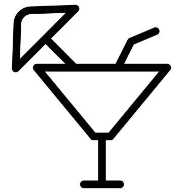 Kokteyl Düz Vektör Simgesi