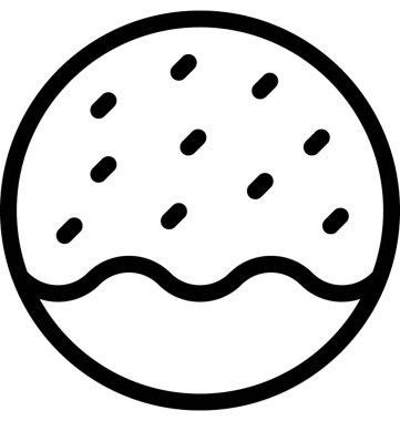 donut düz vektör simgesi