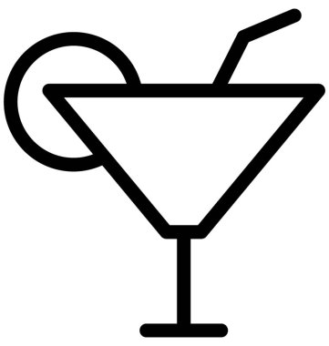 Kokteyl Düz Vektör Simgesi