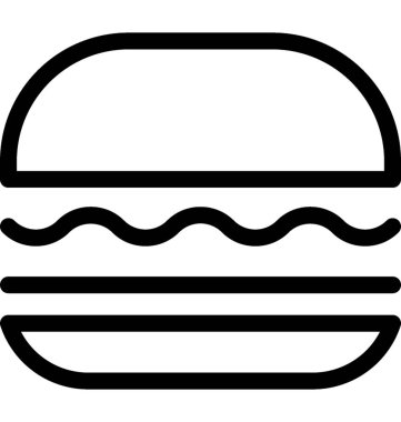 Burger düz vektör simgesi