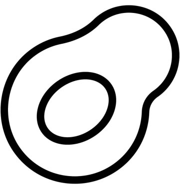 avokado düz vektör simgesi