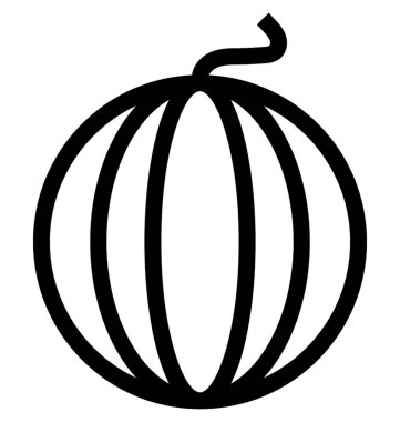 Kavun düz vektör simgesi