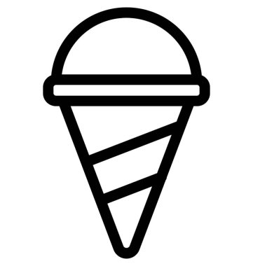 dondurma düz vektör simgesi