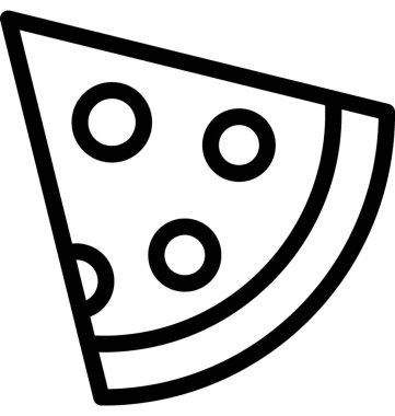 Pizza düz vektör simgesi