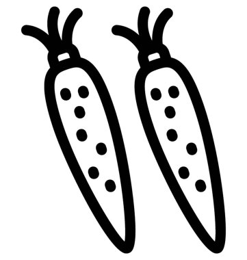 Havuç düz vektör simgesi