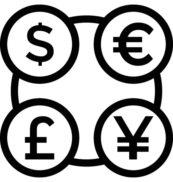 Valuta Exchange Platte Vector Icon — Stockvector