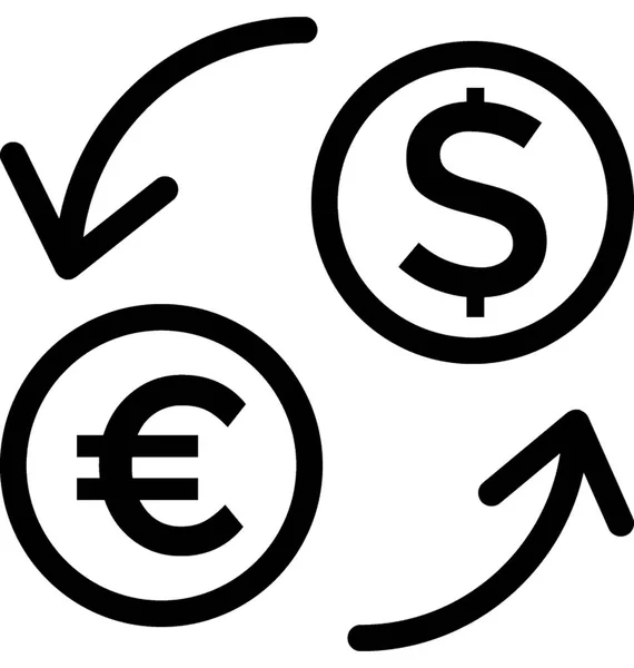 Valuta Exchange Platte Vector Icon — Stockvector