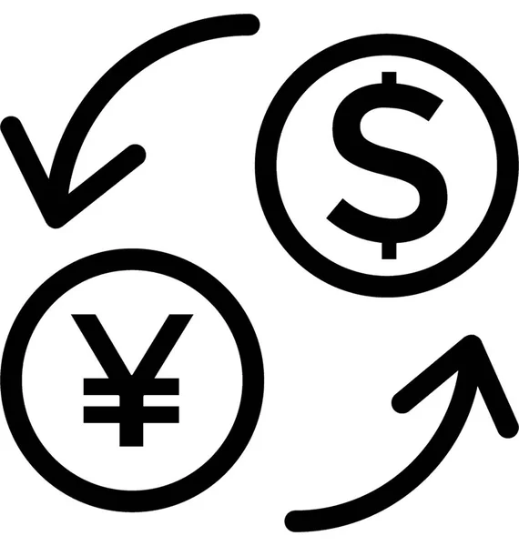 Currency Exchange Flat Vector Icon — Stock Vector