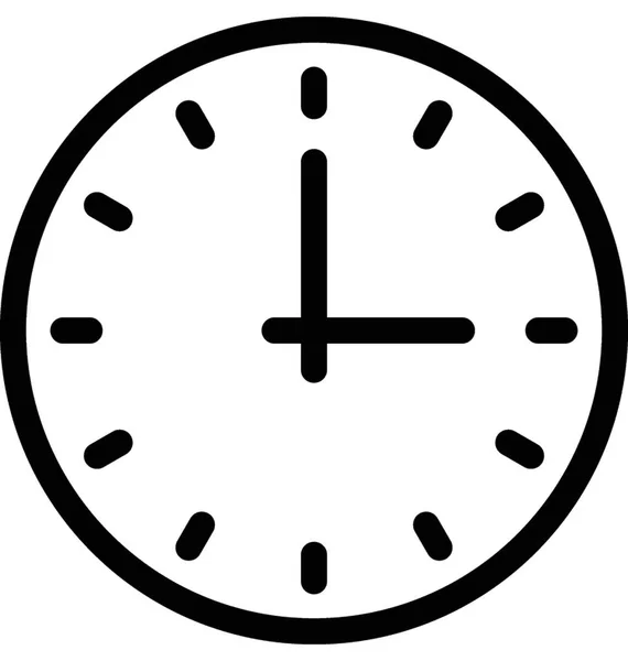 Uhr Flaches Vektorsymbol — Stockvektor